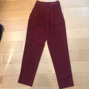 Deep red work pants from American Apparel
